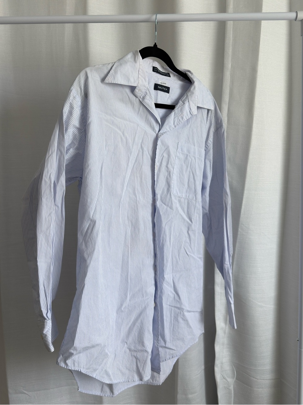 Classic Men's Light Blue Stripe Button-Down Shirt